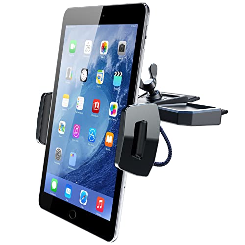 CD Slot Tablet Car Mount for 5-12.4” Tablet, OQTIQ Universal Tablet Car Holder, Compatible with iPad Pro Air Mini, Switch, Samsung Galaxy Tabs, GPS, etc(Including Phones and Tablets)