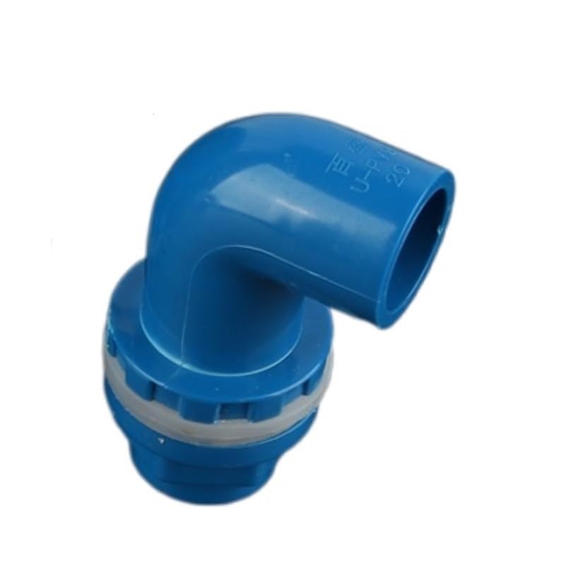 Raccord de tuyauterie coudé à 90 degrés, Raccord coudé à 90° en PVC, diamètre intérieur 20/25/32/40/50/75 mm, for aquarium. Joint d'arrivée d'eau(Blue,Inner Dia 40mm)
