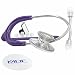 MDF Instruments MDF747XP-08 Acoustica Deluxe Lightweight Dual Head Stethoscope - Free-Parts-for-Life & Lifetime Warranty - Purple