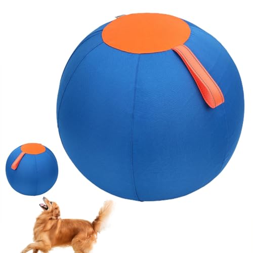 HunicandIU Herding Ball Für Hunde, 17' Riesentennisball Für Hunde, Pferdeball Dog Ball Toys, Interaktiver Hundeball Mit Handpumpe, Blaues Mehrzweck Welpenspielzeug