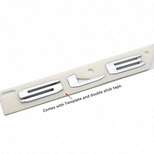 Image of 1Pc for 19-21 Sierra Rear Tailgate SLE Logo Emblem Pickup 3D Letter Badge Nameplate Replacement for SLE (Chrome)