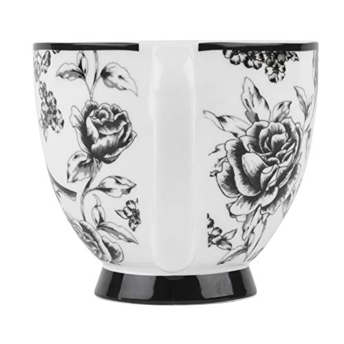 Portobello CM03394 Sandringham Amalia Black Bone China Mug