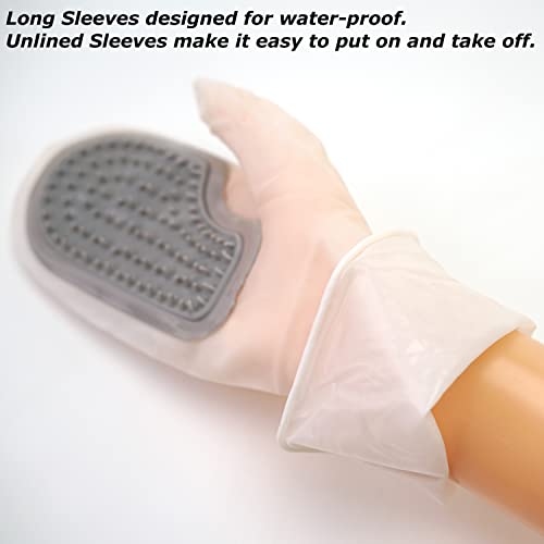 Long Sleeves Pet Grooming And Cleaning Gloves Bathing, Deshedding, And Massaging Mitt For Cats, Dogs, Horse (Average, 4, Count) #TOP5