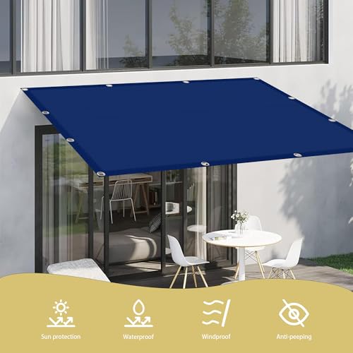 Voile d'ombrage anti-UV 50 x 180 cm rectangulaire avec cordons sable
