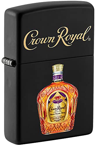 Encendedor Zippo Crown Royal Negro Mate miniatura 1