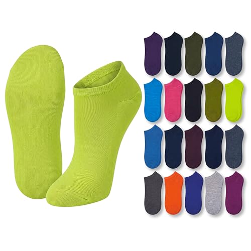 Image of Tipi Toe Women's 20 Pack Colorful Low Cut Socks - Lightweight, Breathable Design for All-Day Comfort Sizes 9-11 /10-13