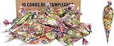 10 Bolsas Chuches Cumpleaños Gominolas Infantiles Chucherías Surtidas Sin Gluten Detalles Fiesta Niños Regalo Piñata Escolar Conos Coloridos Sorpresa Animada Alegría Dulces Originales Eventos