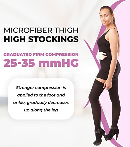 Image of GABRIALLA Graduated Microfiber Women Strong Compression Stockings