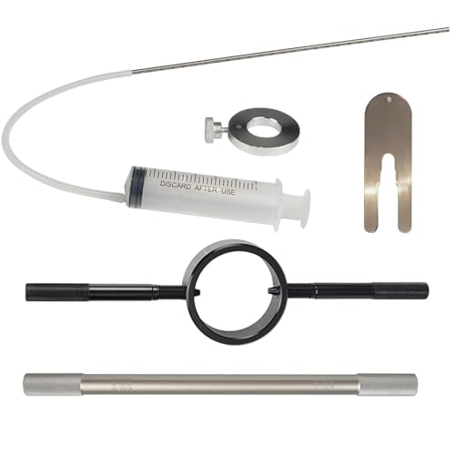 Image of Motorcycle Fork Service Tool Kit 3-in-1, Fork Oil Level Tool, Fork Spring Compressor and Damper Rod Bleed Tool
