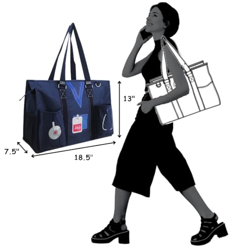 Image of NGIL Sport Themed Prints Large Travel Caddy Organizer Tote Bag