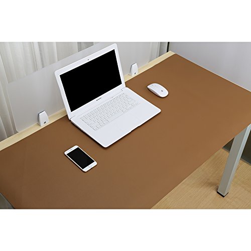 Kingfom Desk Mat Pad Blotter Protector 47.2" X 23.6", Pu Leather Desk Mat Laptop Keyboard Mouse Pad With Comfortable Writing Surface Waterproof (Brown) #TOP1