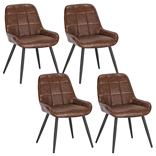 Woltu 4x Sillas De Comedor, Silla Ergonómica Con Respaldo, Silla De Piel Sintetica En Estructura Metal, Sillas Para Dormitorio, Salón, Comedor Y Cocina, Marrón, Bh332br-4 Woltu 4x Sillas De Comedor, Silla Ergonómica Con Respaldo, Silla De Piel Sintetica En Estructura Metal, Sillas Para Dormitorio, Salón, Comedor Y Cocina, Marrón, Bh332br-4