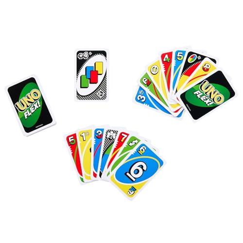 Mattel Games UNO Flex, UNO Kartenspiel für die Familie, mehr Abwechslung durch Powerkarten, Perfekt als Kinderspiel, Reisespiel oder Spiel für Erwachsene, für 2-10 Spieler, ab 7 Jahren, HMY99 – Bild 6