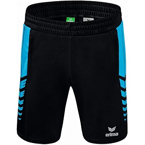 Short Erima Six Wings Noir/Cyan Cover