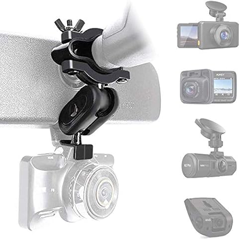 Dash Cam Mount, Universal Dash Camera Rear View Mirror Mount Holder Kit for Miden S7, YI, Rexing V1P, APEMAN, Anker Roav, Falcon F170, Z-Edge, Old Shark, KDLINKS X1, E-ACE, Peztio and Most Other Cover