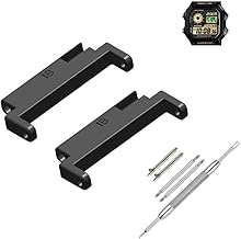 18mm to 22mm Adaptor (Connector) Specially Compatible With CASIO Royale ae1200, DW-291H, F-91W, F91W, AE-1400wh, A168WA, SGW-300, W-218H, AE-1000w, A158wa with Tool and Pins