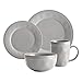 Rachael Ray Cucina Dinnerware 16-Piece Stoneware Dinnerware Set, Sea -Salt Grey
