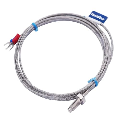 Termopar tipo K NPT 1/4 con cable de 2m y sonda de tornillo para control de temperatura 0-600°C LT-104