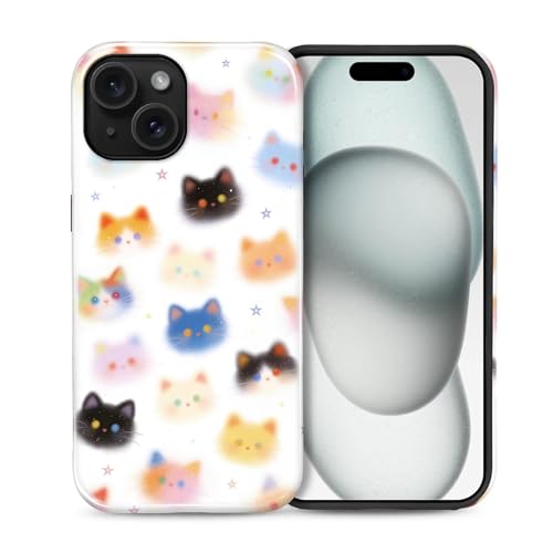 Coque iPhone 15 antichoc chat mignon hybride durable