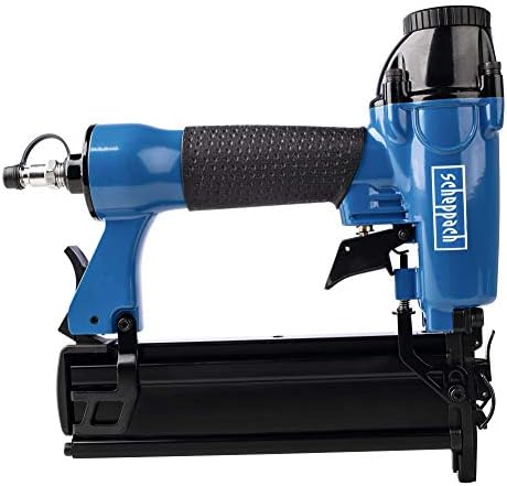 Bild 2 - Scheppach Druckluftpistole 2in1 Klammer und Nagelpistole (Nägel bis 50mm, Klammern bis 40mm, Luftbedarf je Schuss 1,5L, Arbeitsdruck 8,3 bar, 360° Abluftführung) inkl. Zubehörset