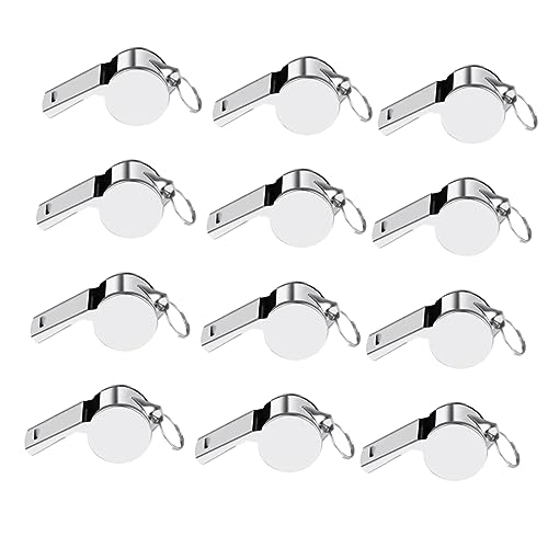 Silbatos de acero inoxidable para exteriores, 12 pzas