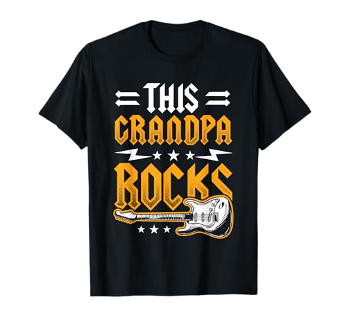 This Grandpa Rocks Grandpa Guitars T-Shirt