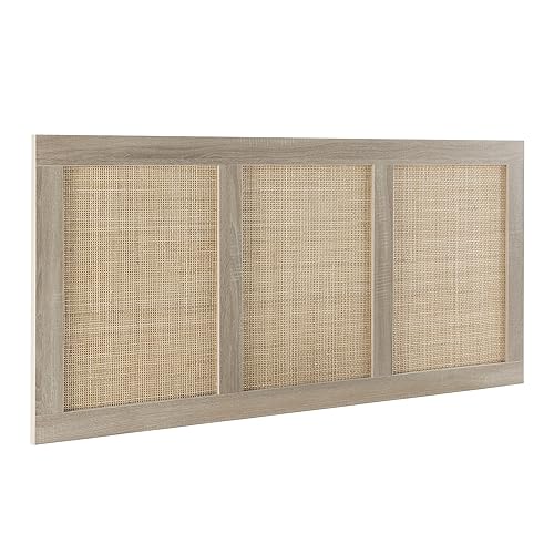 HOMN LIVING Cabecero de Cama Musa 145 x 65 cm Color Roble, ratán Natural