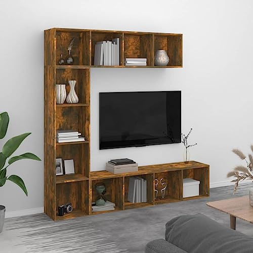 Estantería de madera para salón de 180 cm que transforma el ambiente de su hogar 3