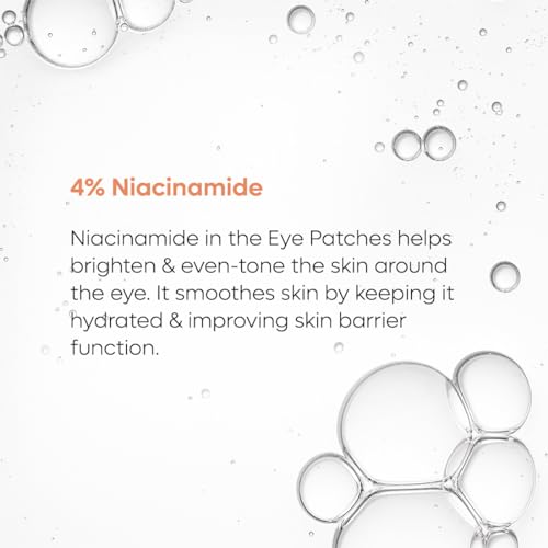 mCaffeine Cooling Under Eye Patches for Brightness | Reduces Pigmentation with 4% Niacinamide & Kombucha Tea | Under Eye Patch Mask | Instantly... - Image 4