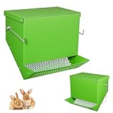 Rabbit Feeders Automatic for Cages,3.5 Pound Metal Trough...