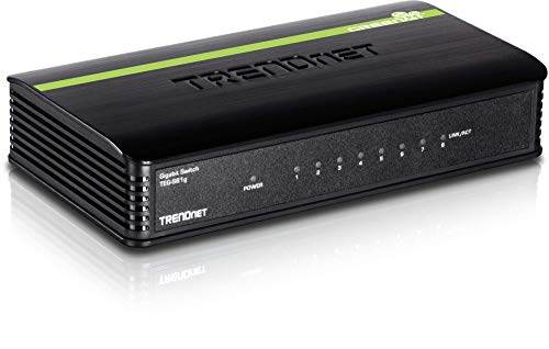 TRENDnet 8-Port Unmanaged Gigabit GREENnet Desktop Switch, 16 Gbps Switching Fabric, TEG-S81G