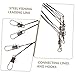 BESPORTBLE 4sets Saltwater Fishing Tackle Metal Fishing Lines Leaders Wires with Swivels for Easy Rotation 30pcs*4