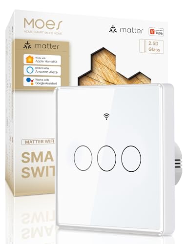 MOES WiFi Smart Switch Module 3 Gang White