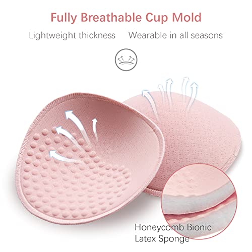 Bra Pads Inserts, 4 Pairs Chest Pad For Sports Bra, Bra Cups Inserts Sew Removable Bra Pads For Bikini & Swimwear - Xxl #TOP3