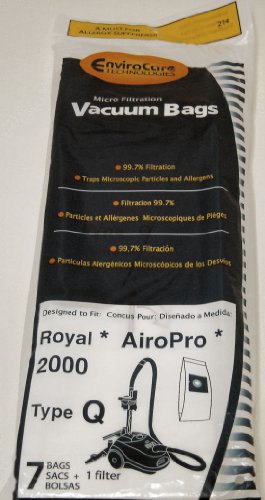 EnviroCare Replacement Designed To Fit Model Q Royal Vacuum, 7 Pack