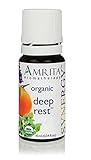 Amrita Aromatherapy USDA Certified Organic Deep Rest Essential Oil Blend - Non-GMO Relaxation, Sleep & Calming Synergy Blend - Undiluted, 10ML