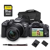 Canon EOS R10 Mirrorless Camera with RF-S 18-150mm Lens – 24.2MP APS-C Sensor, 4K 60p Video, Dual Pixel AF II, Compact Travel-Friendly Design (5331C016) + 64GB Memory Card + Shoulder Bag