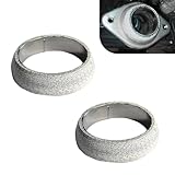 Opuweiy Exhaust Gasket, 2 PCS Sealed Exhaust Manifold Gasket, 2.5In Leakproof Exhausts Pipe Manifold Replacement, for Car RV SUV Truck (Silver)