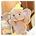 Fangzwl Handpuppen Niedliche Cartoon-Tierhand-Puppe-Plüsch-Elefant-Marionette für Kinder-Erwachsene geben vor, Puppen Spielen (Color : Gray, Height : 30cm)