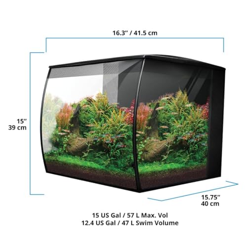 Acuario Kit Fluval Flex 2.0 negro de 34 l para peces 7