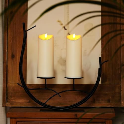 Image of Homemory 3x8 Waterproof Flameless Candles, Remote Timer, Ivory, Set of 4