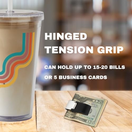 Visol Personalized Calvin Black and Chrome Stainless Steel Money Clip with Free Laser Engraving4