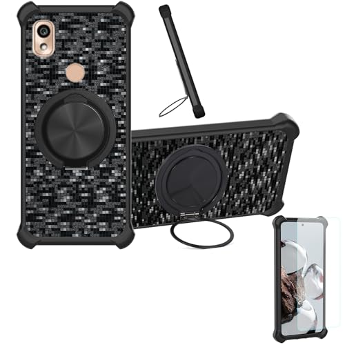 �Ή� Kyocera Android One X3 �P�[�X Phone Case [1�� 9H+�d�x���� �K���X�t�B����][360°��]���X�^���h�A�}�O�l�b�g��]CX-11-HEI