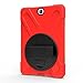 Galaxy Tab A 9.7 Case KIQ Full-Body Shock Proof Hybrid Heavy Duty Armor Protective Case for Samsung Galaxy Tab A 9.7 2015, SM-T550 with Kickstand and Screen Protector (Shield Red)