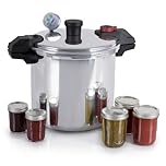 T-fal 22-Quart Pressure Cooker and Canner, Durable Aluminum, Silver, 3 Adjustable PSI Settings with Pressure Control