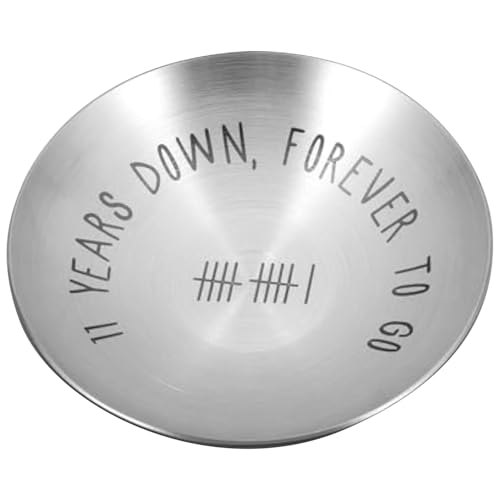 L0famy Eisengeschenke zum 11. Hochzeitstag für Sie und Ihn, 11. Hochzeitstag für Ehefrau, Ehemann, Männer und Frauen, 10,2 cm Ringhalter,...