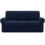 SyMax Couch Cover Sofa Slipcover Sofa Cover 4 Piece Sofa Covers Set with Separate Cushion Couch...