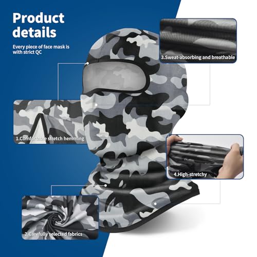 Image of YESLIFE Balaclava Ski Mask for Men and Women, Winter Face Mask, Shiesty for Skiing, Snowboarding & Motorcycle