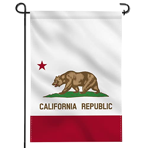 ANLEY |Double Sided| Premium Garden Flag, California State Decorative Garden Flags - Weather Resistant & Double Stitched - 18 x 12.5 Inch