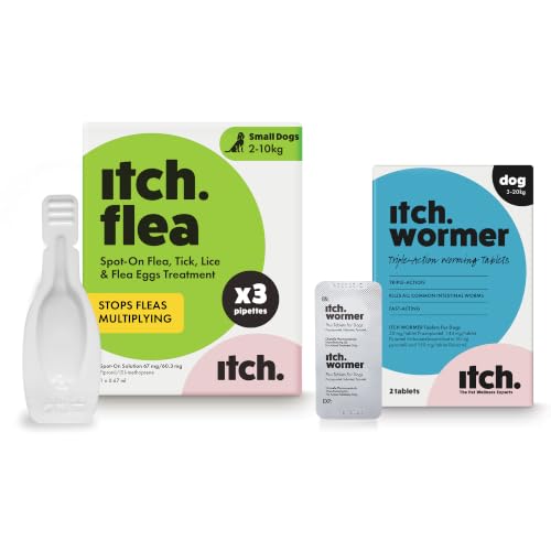 Itch Small Dog Flea & Tick Treatment and Wormer Bundle - Dogs Under 10kg